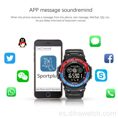 SMAEL Reloj deportivo para hombre Reloj de pulsera digital multifuncional